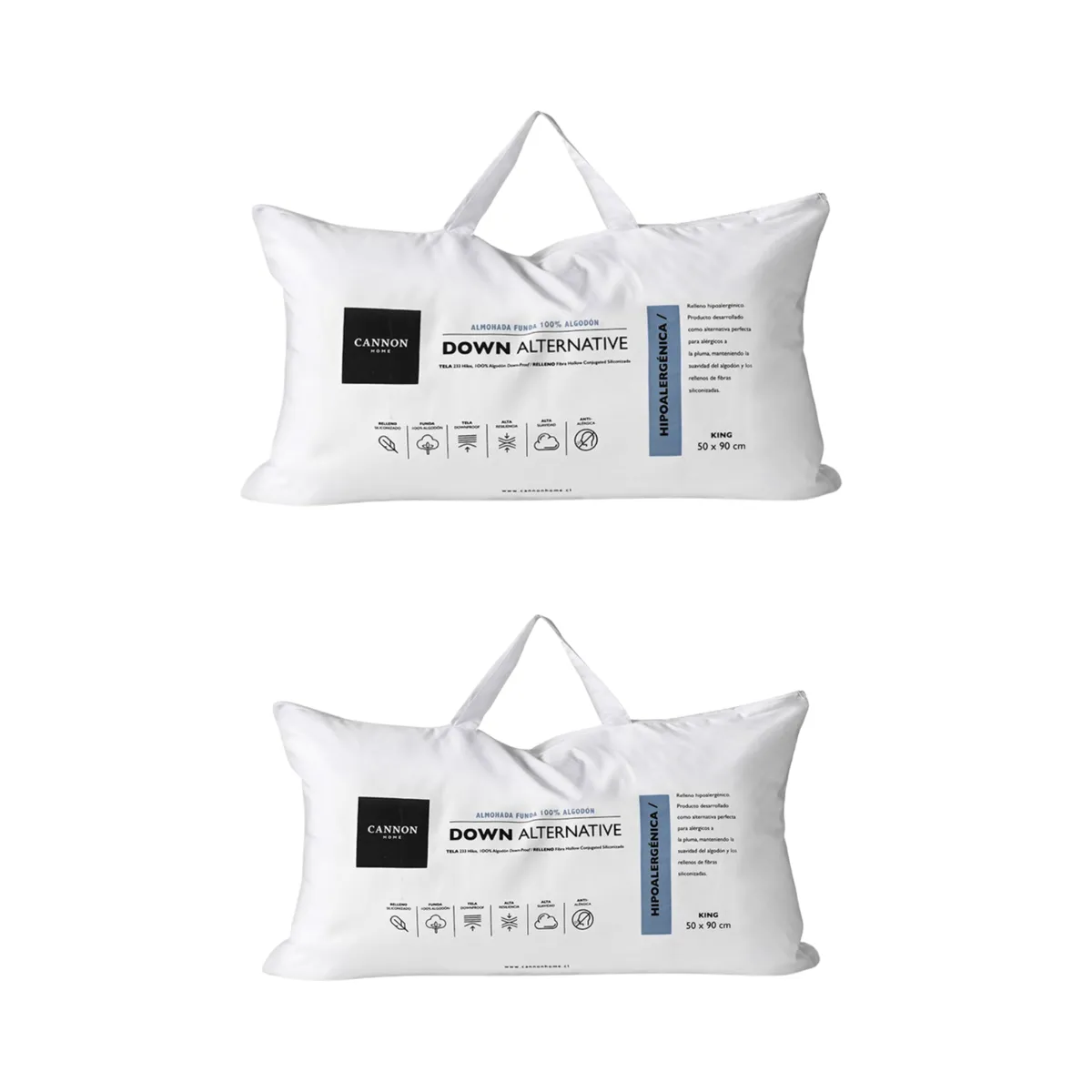 CANNON - Pack 2 Almohadas Down Premium 50x90 Cm Cannon Home