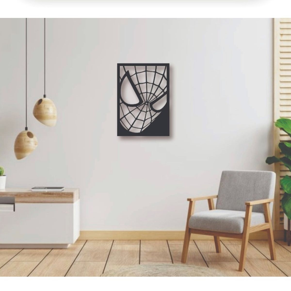 GENERICO - Cuadro Spider-Man Decorativo Artesanal  en Madera Mdf