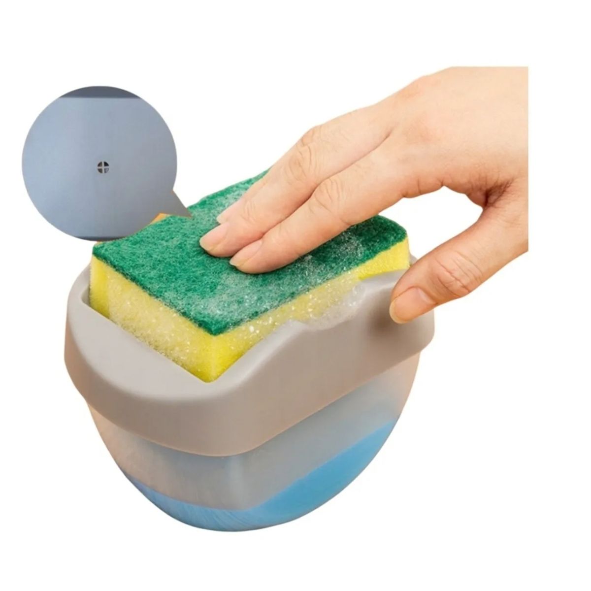 GENERICO - Dispensador De Jabón Liquido Para Lava Platos Con Esponja