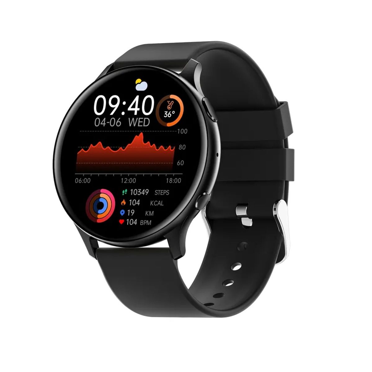 STARTECHOFFICE - Reloj Inteligente Smartwatch Bluetooth MX Fitness Notificaciones Compatible IOS Android 220mAh