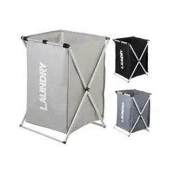 GENERICO - Cesta Negra De Almacenamiento De Ropa Sucia Plegable Organizador