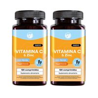 Vitamina C + Zinc 1000mg Nf 2 Frascos 240 Comp. Masticables 2x120