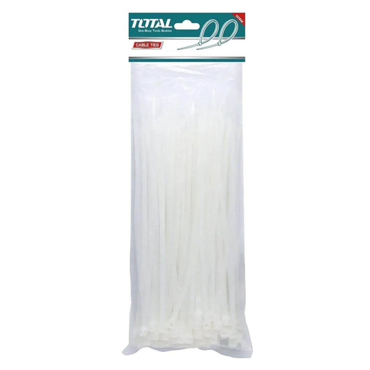 TOTAL TOOLS - Brida Amarra Abrazadera Plástica 400 X 7.2mm Pack 100 Unds