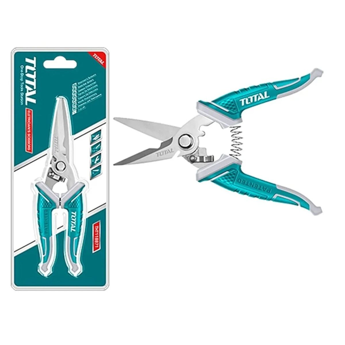 TOTAL TOOLS - Tijera Electricista 8 Pulgadas (200mm)