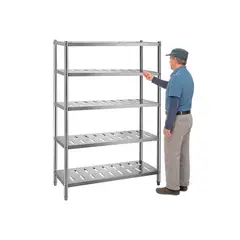GENERICO - Estanteria de Acero inoxidable 4 band perforadas 120x50x150