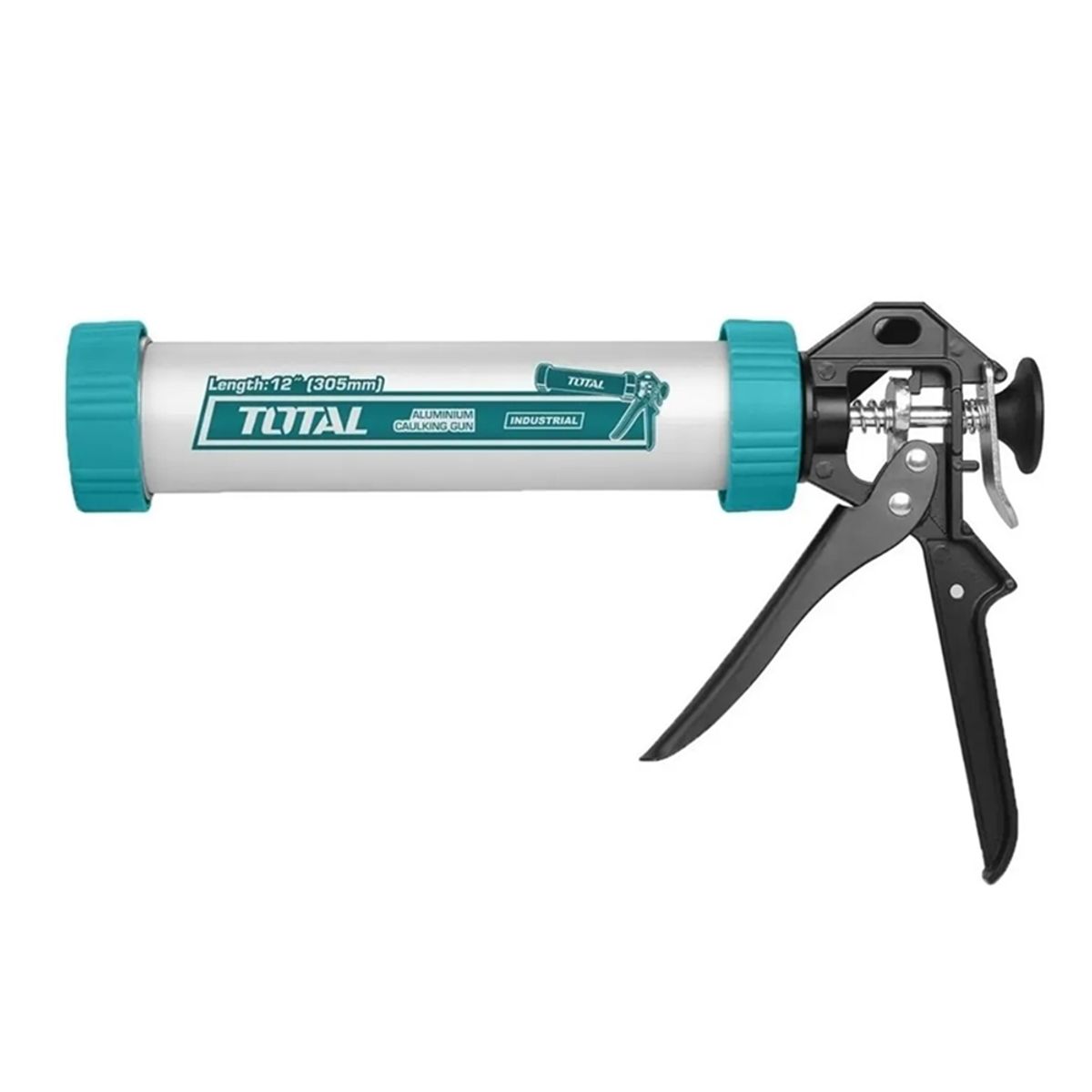 TOTAL TOOLS - Pistola Calafatera Aluminio Para Pate Silicona 12 PuLG