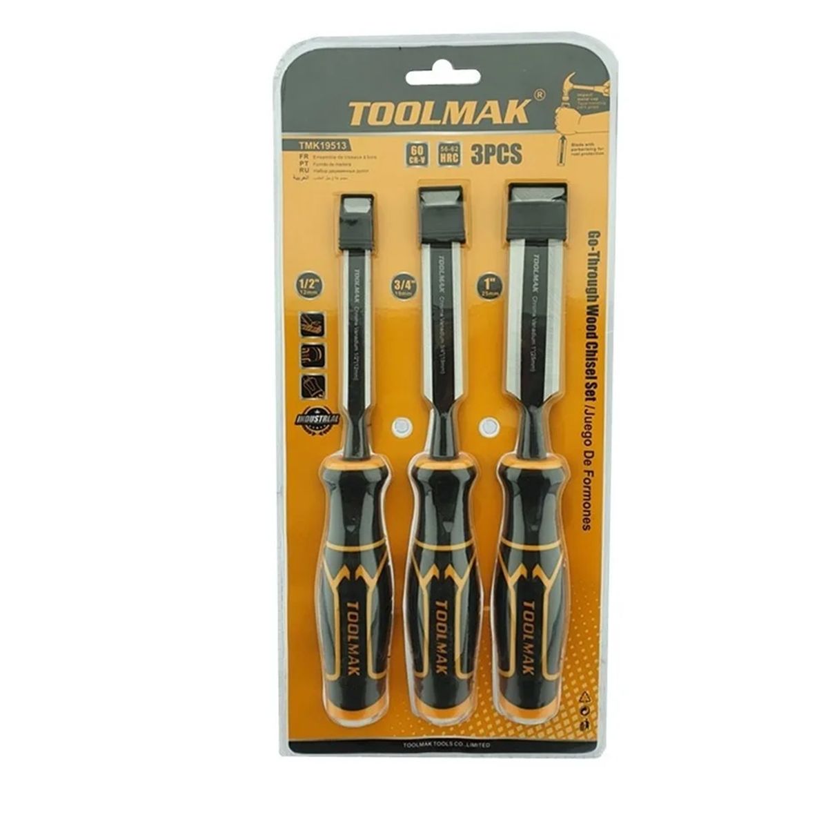 GENERICO - Set Kit Jgo De Formones Cinceles P/ Madera 3 Piezas Toolmak
