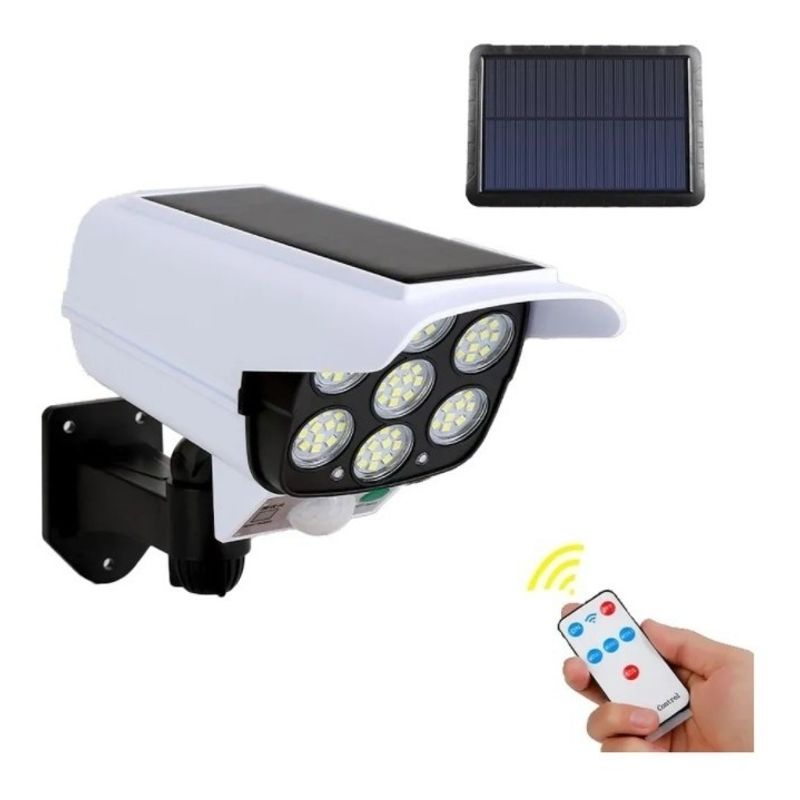 GENERICO - Foco Solar Falsa Camara Seguridad Sensor  Control