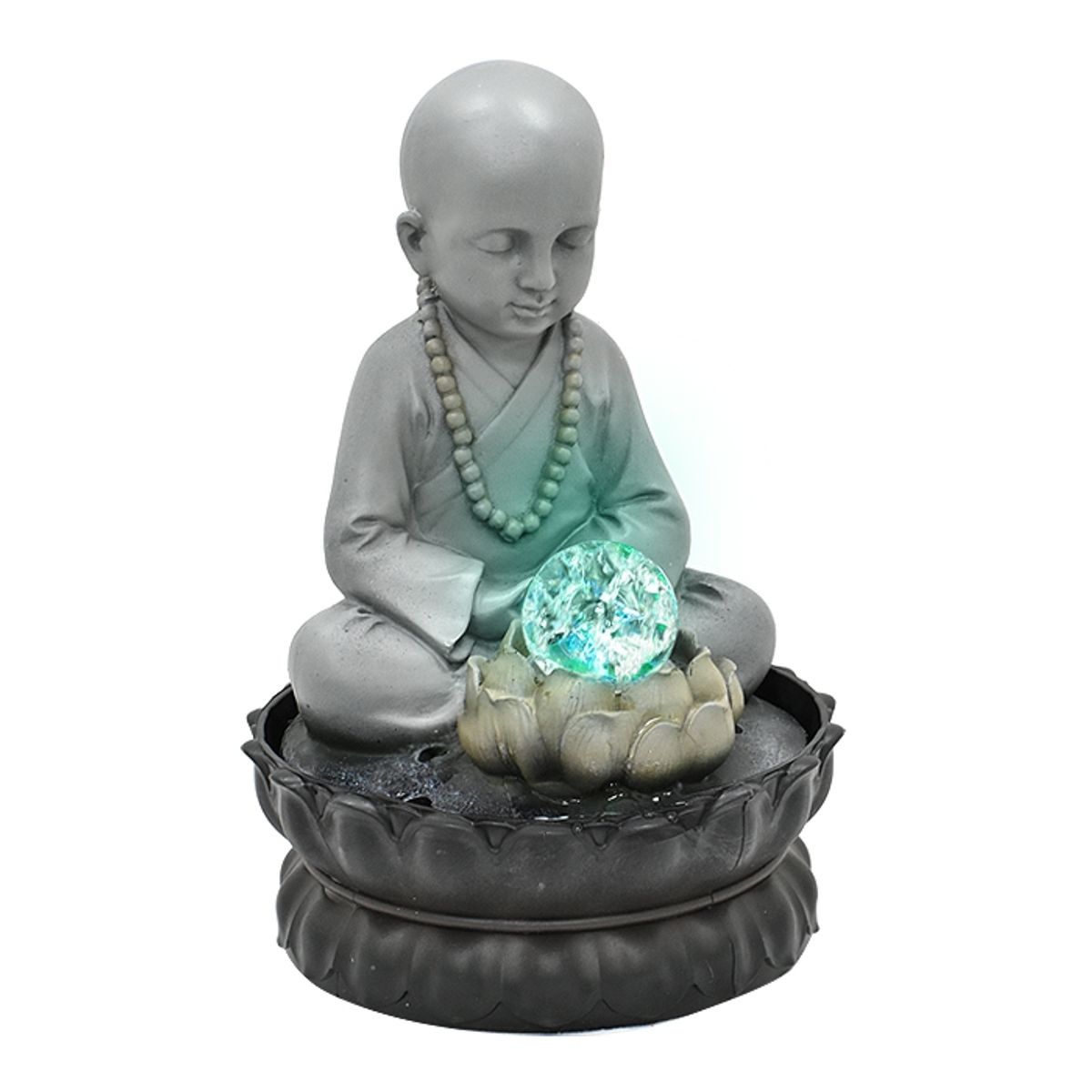 GENERICO - FUENTE AGUA MONJE EN ORACION ( 20 x 20 x 29 cm)