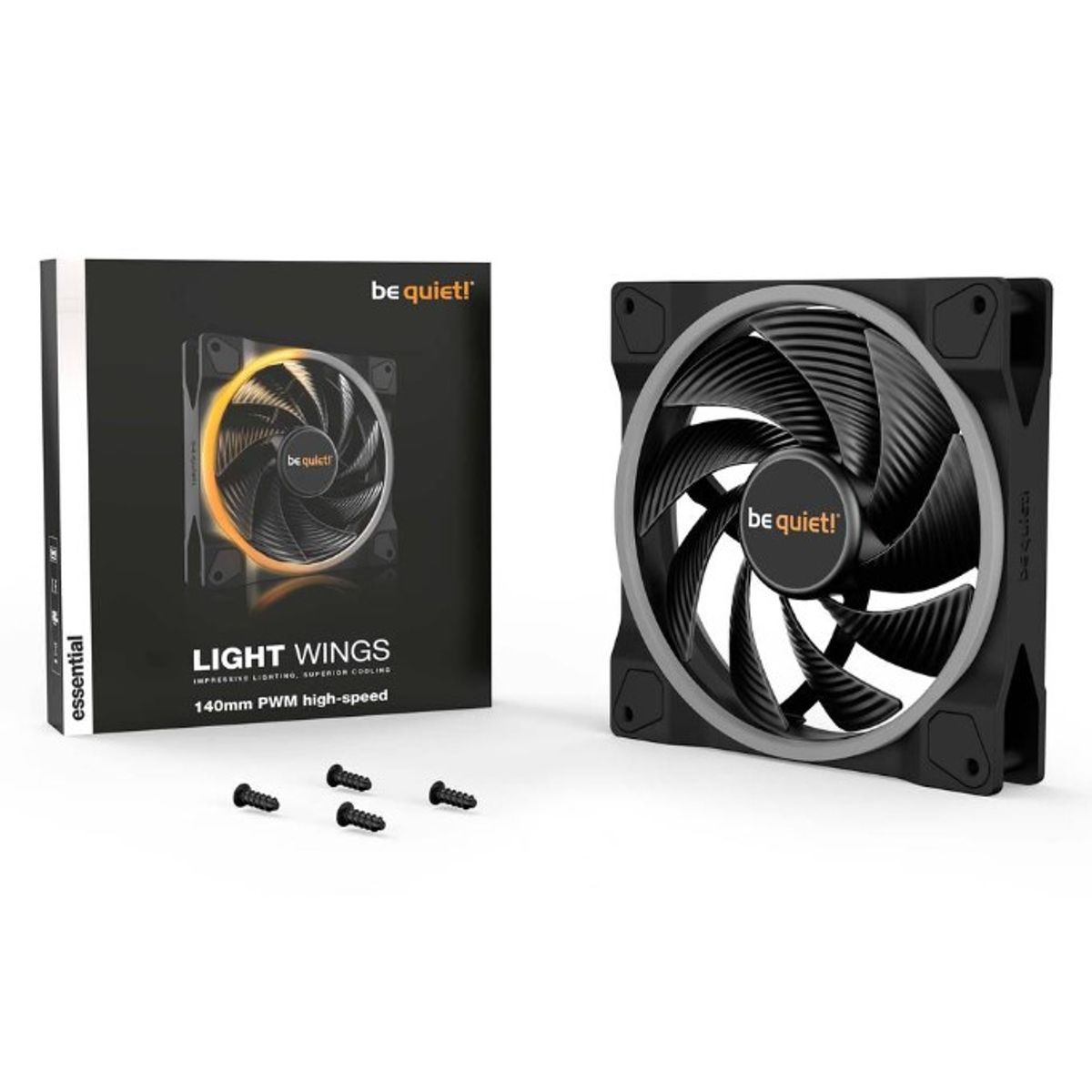 BE QUIET - Ventilador para Gabinete be quiet Light Wings 140mm PWM High-Speed