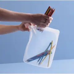 STASHER - Bolsa de silicona Half Gallon 1.8 lts transparente