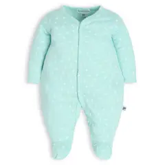 POMPON PIMA - Enterito Pijama Bebé - Algodón Pima - Treboles - Verde Agua
