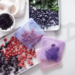 STASHER - Bolsa de silicona para sandwich color lavanda