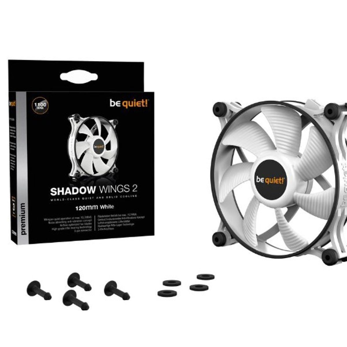 BE QUIET - Ventilador para Gabinete Be Quiet Shadow Wings 2 120mm White