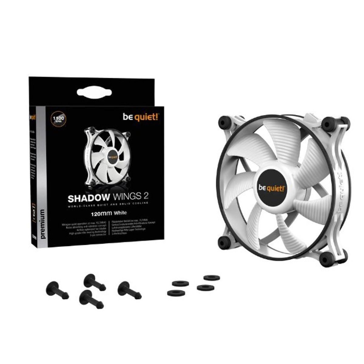 BE QUIET - Ventilador para Gabinete Be Quiet Shadow Wings 2 120mm White