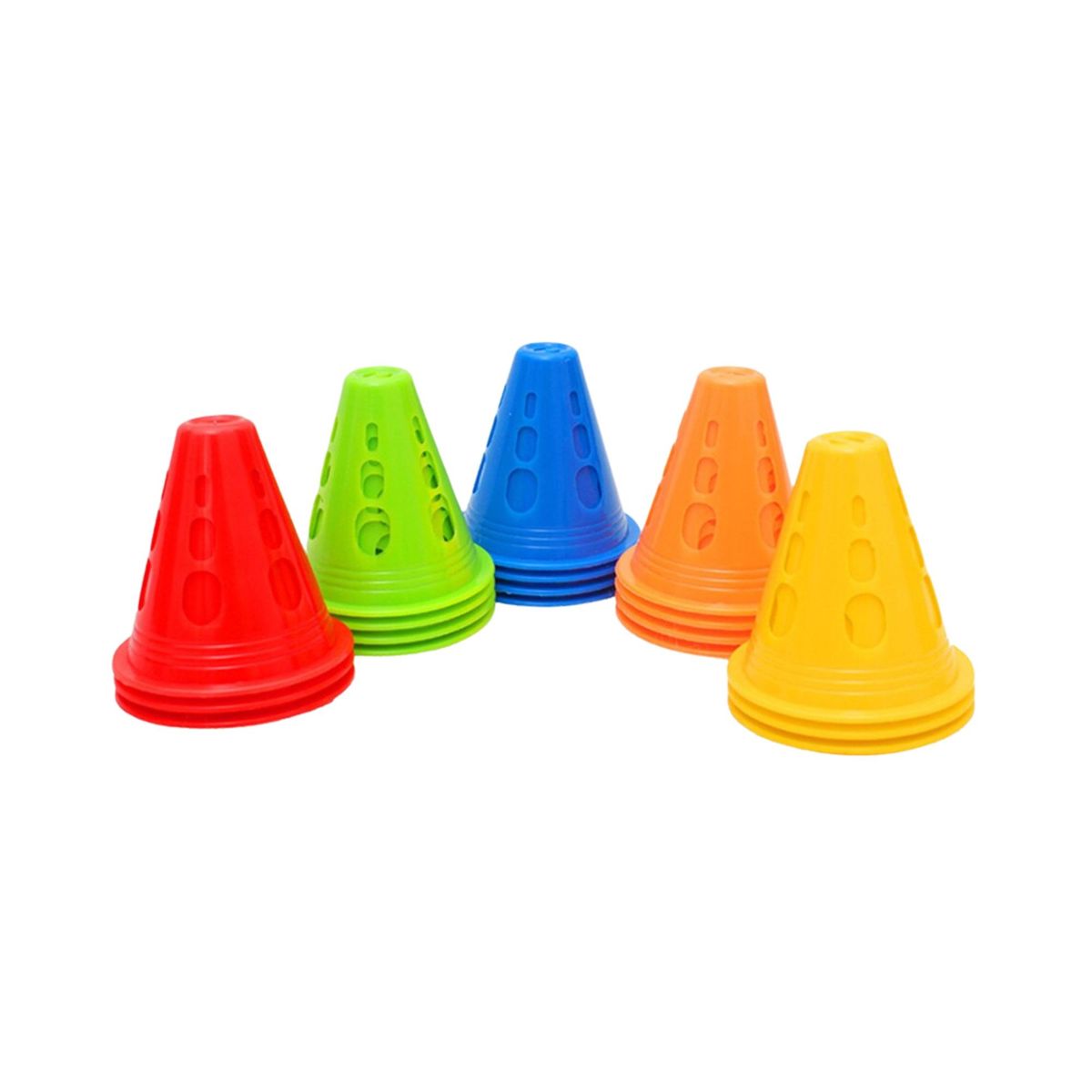 GENERICO - Set De 12 Conos Freestyle Slalom Roller Fitness con Agujero