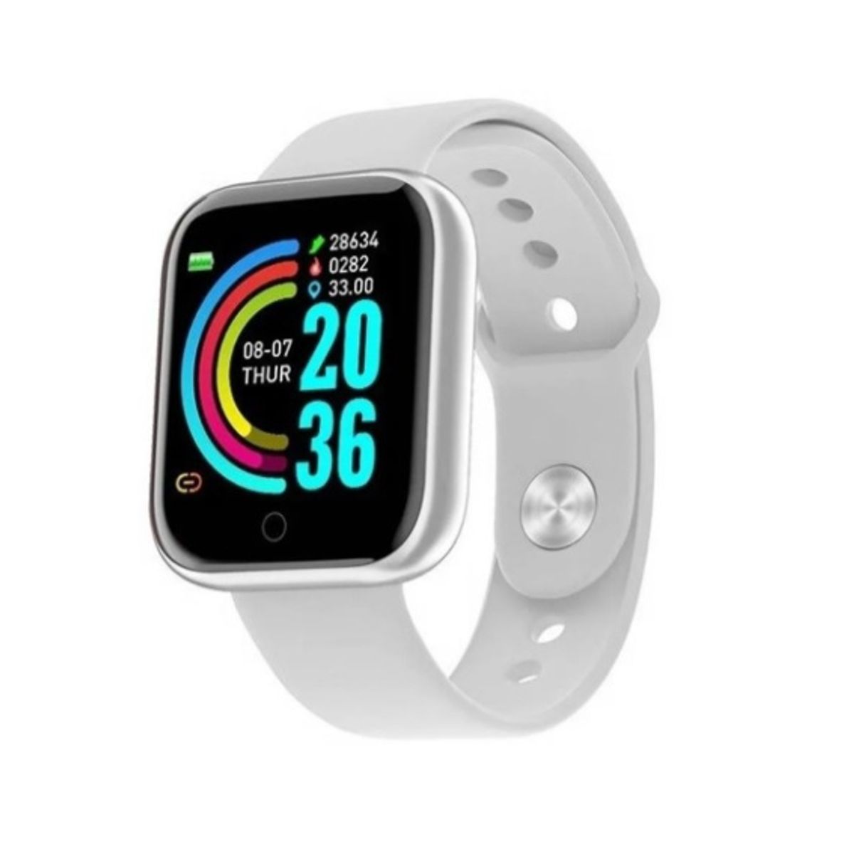 GENERICO - Smartwatch Smart Bracelet D20 Caja de Plástico Plata Malla Blanco