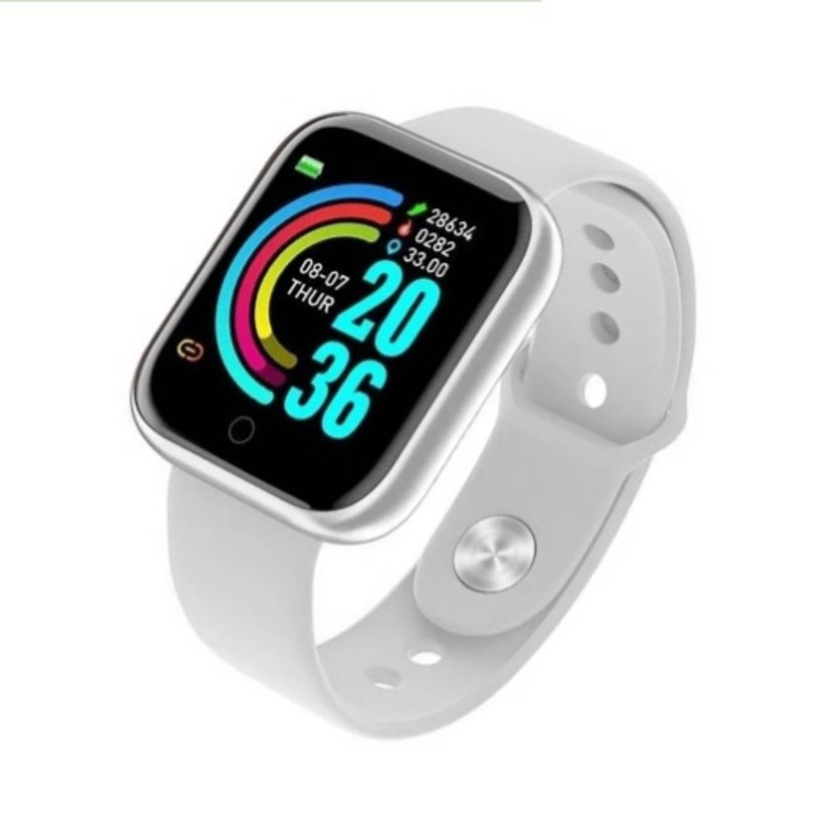 GENERICO - Smartwatch Smart Bracelet D20 Caja de Plástico Plata Malla Blanco