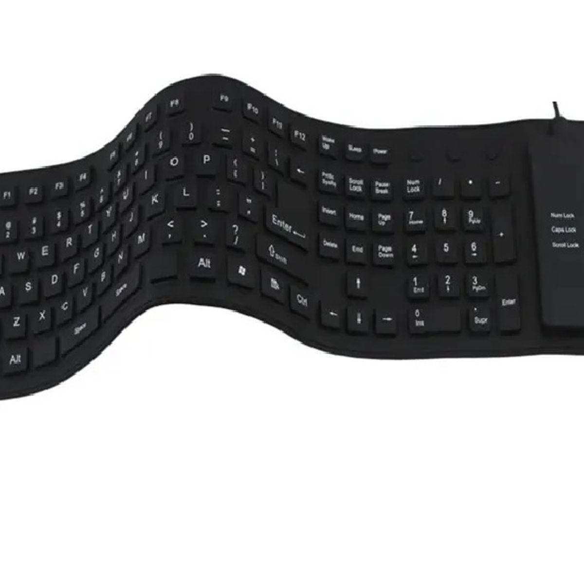GENERICO - Teclado De Silicona Flexible, 109 Teclas, Resistente Al Agua