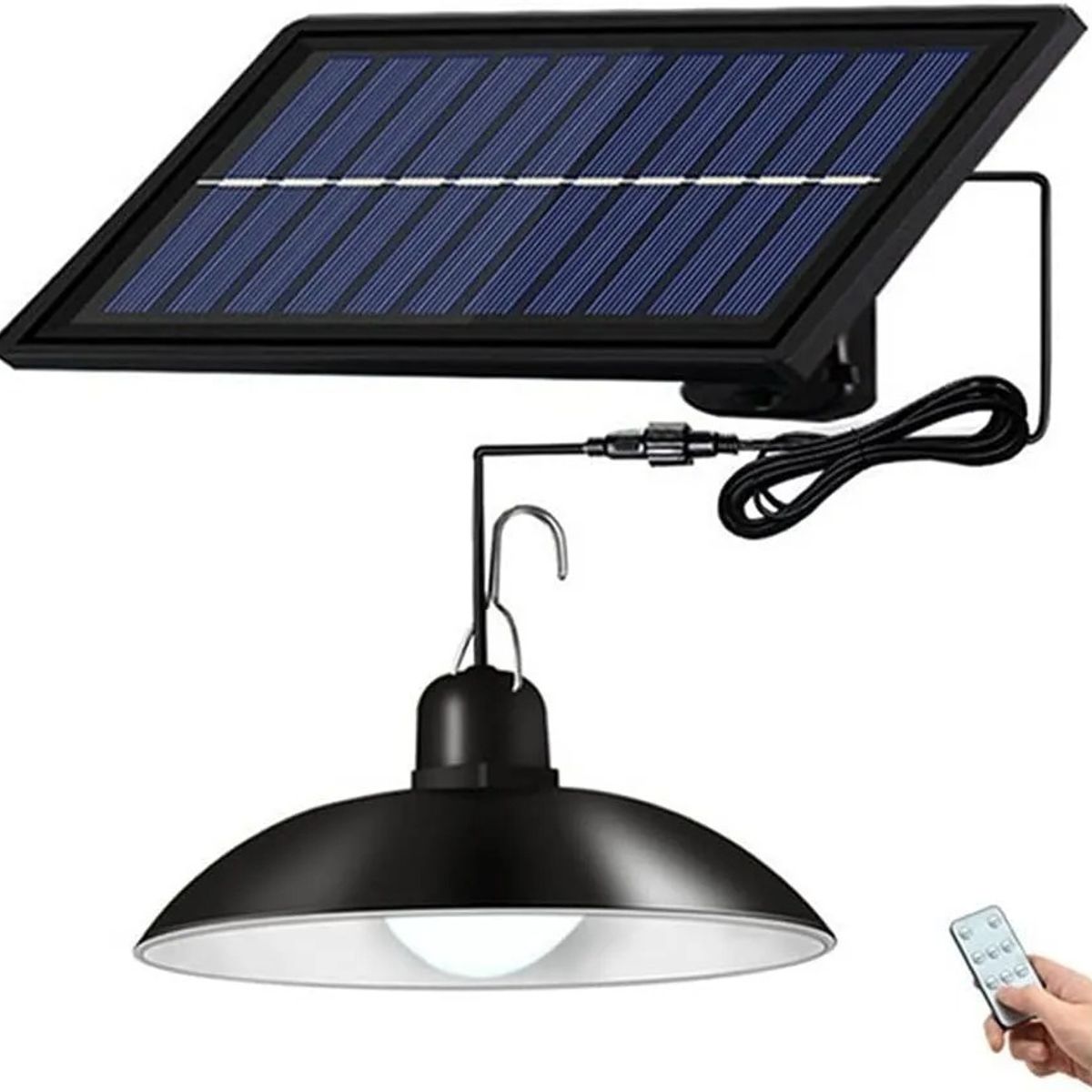 GENERICO - Lampara Led Solar Colgante 120º Con Control 120w 1 Unidad