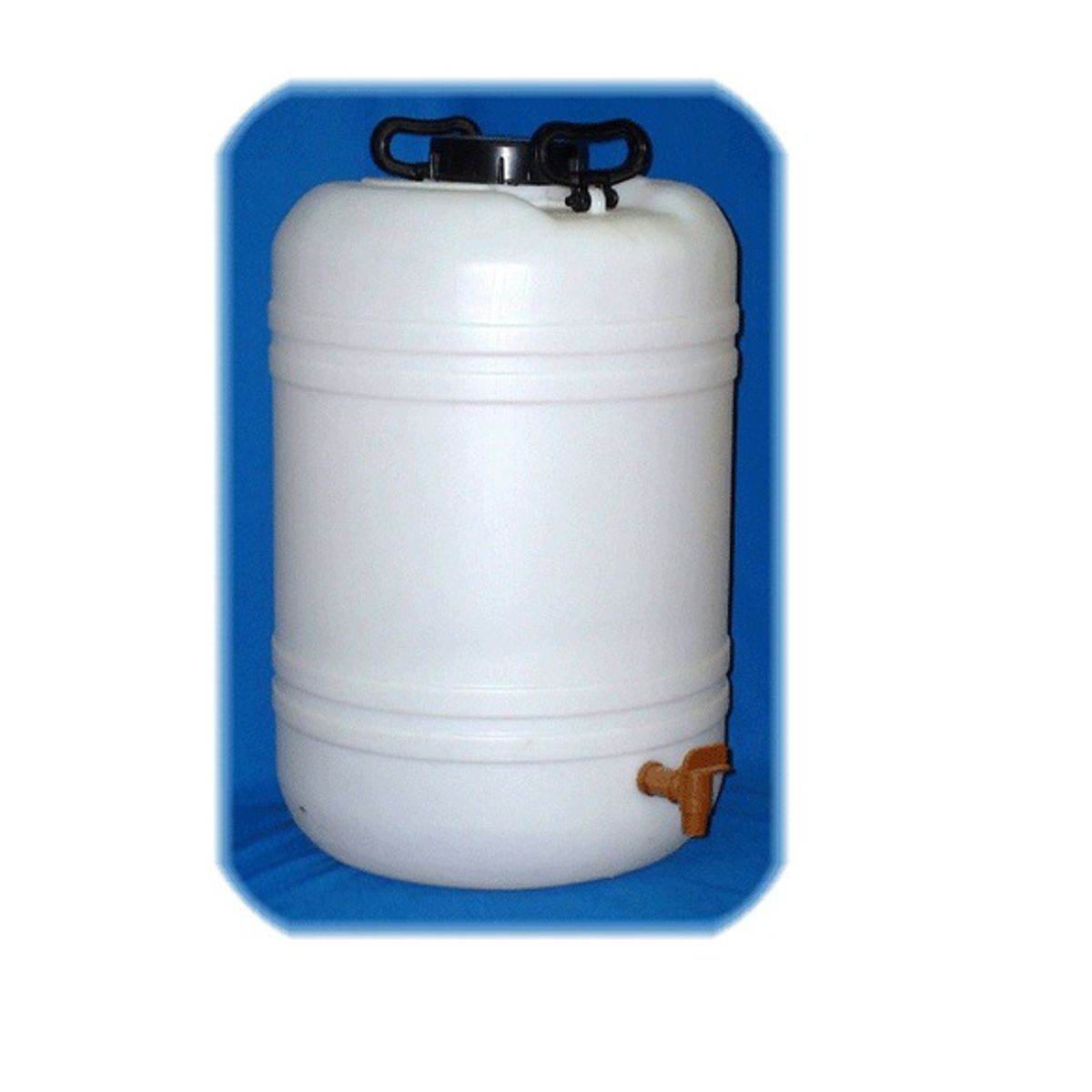 GENERICO - BIDÓN 60 LTS BOCA ANCHA REDONDO CON LLAVE ROSCA 3/4