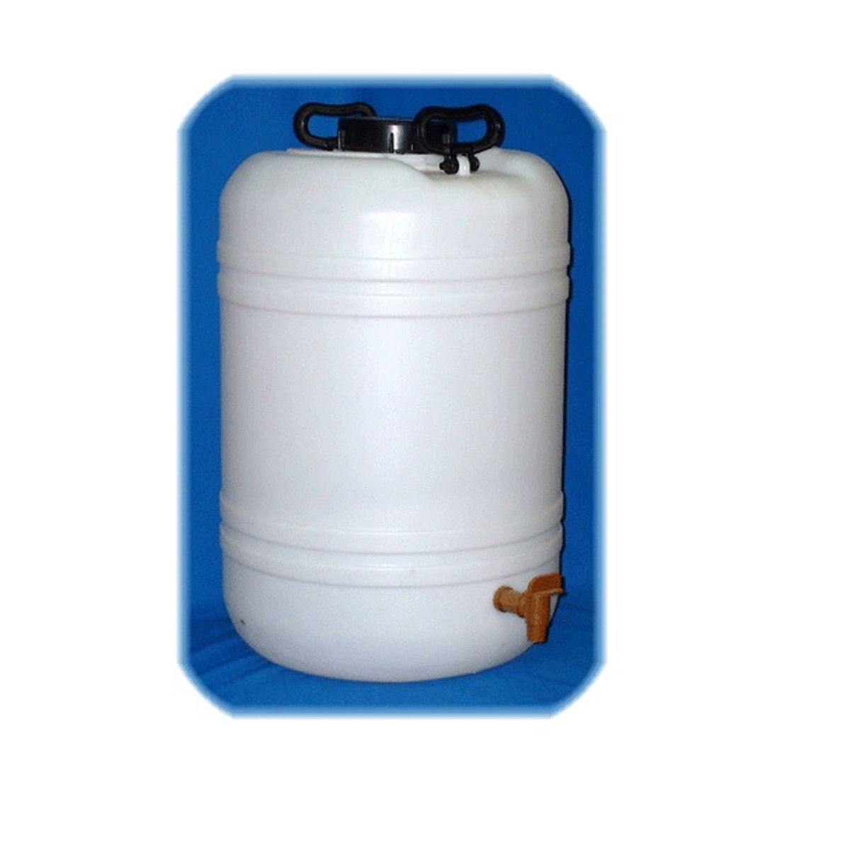 GENERICO - BIDÓN 60 LTS BOCA ANCHA REDONDO CON LLAVE ROSCA 3/4