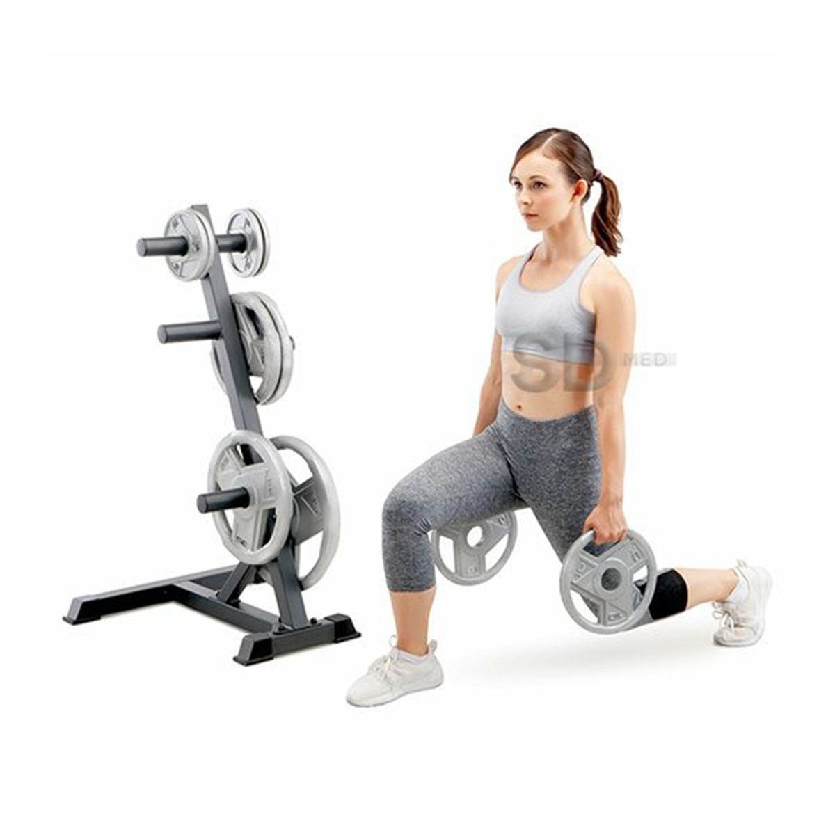 SDFIT - Rack para discos olímpicos Marcy compacto PT-45