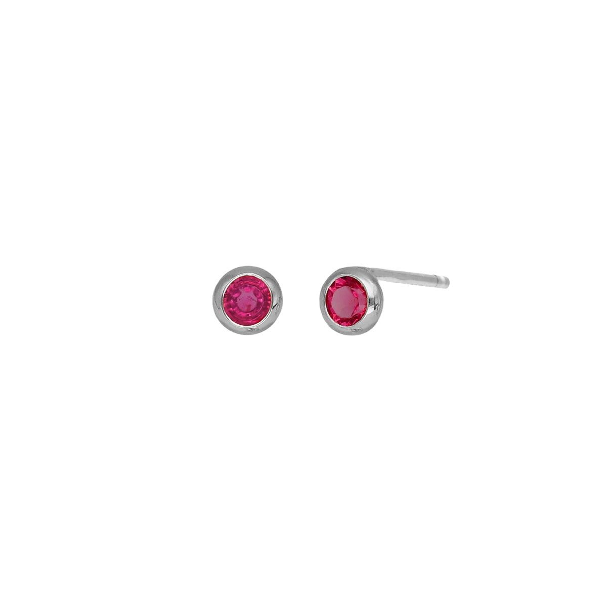 VICTORIA CRUZ - Par de Aros rose de Lis de Plata