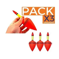 GENERICO - Pack X 3 Flotador De Pesca Boya Bobber De Pesca
