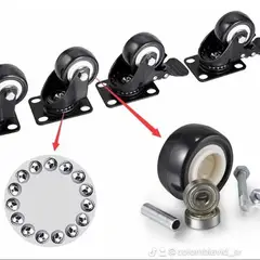 GENERICO - RUEDAS GIRTORIAS 1,5 PULGADAS PARA CARROS, CARRITOS MUEBLES,VITRINAS