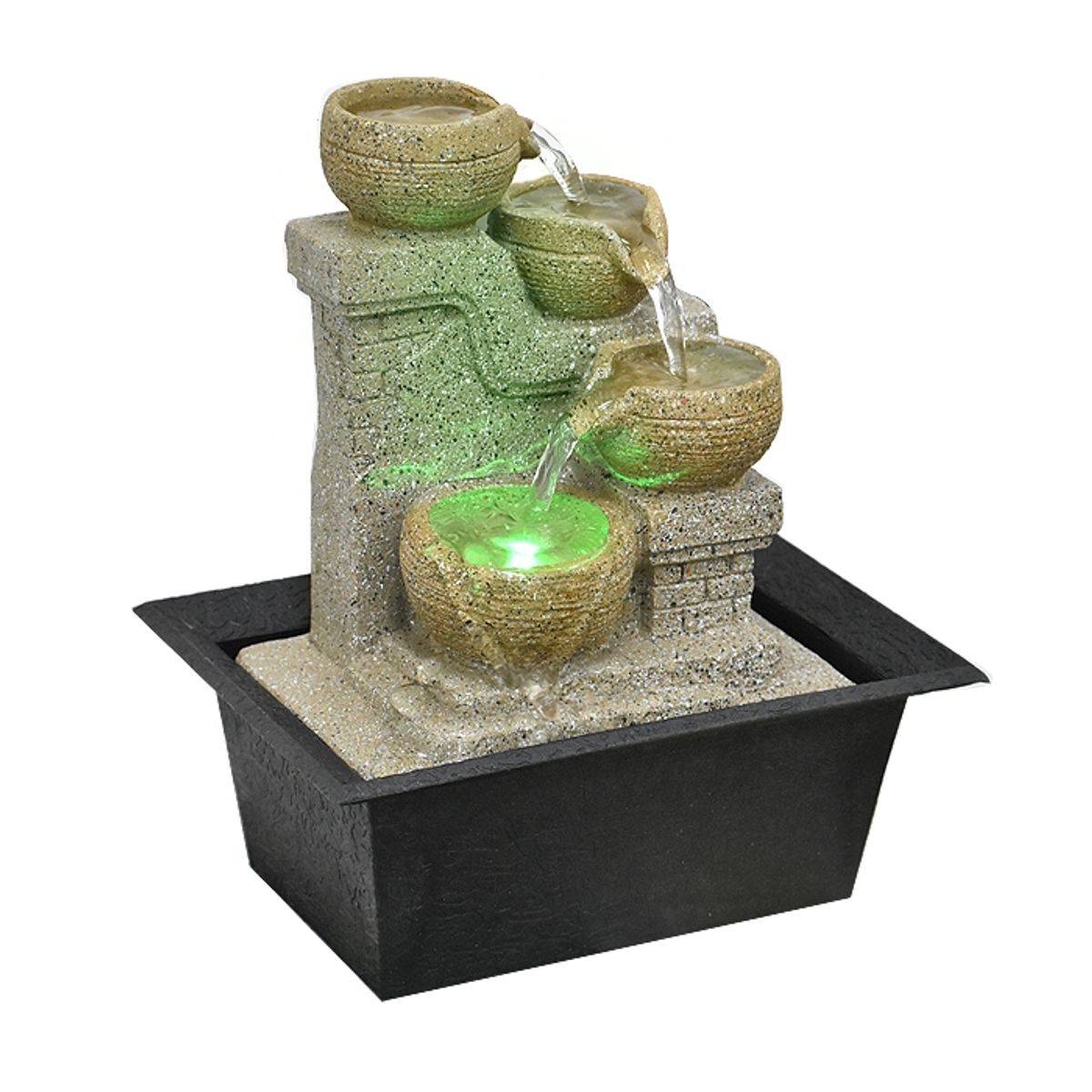 GENERICO - FUENTE AGUA CANTAROS DE TIERRA ( 18 x 13 x 22 cm)