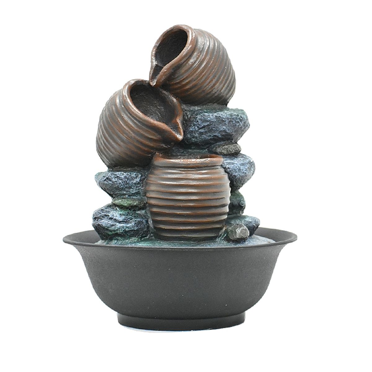 GENERICO - FUENTE DE AGUA CANTAROS DE GREDA ( 20 x 20 x 28 cm)