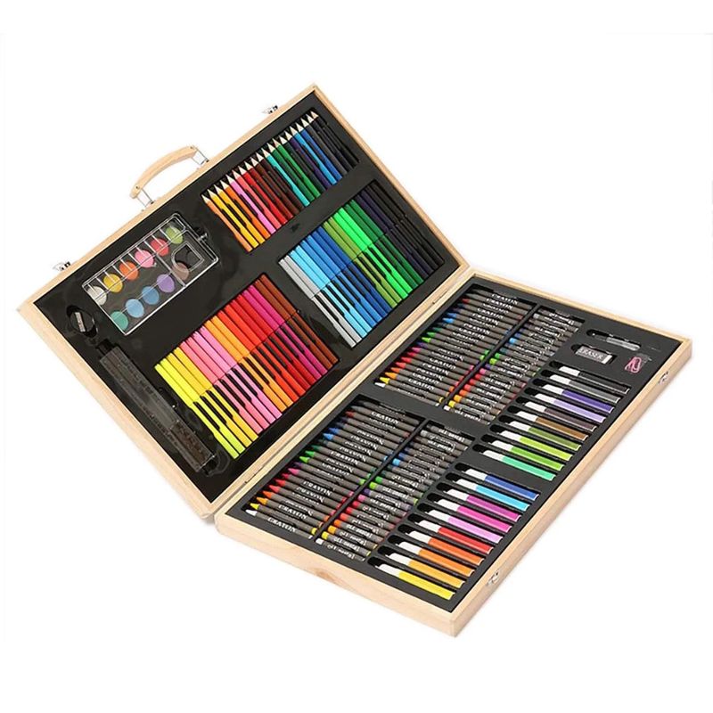 GENERICO - Set Arte Y Dibujo 180 Piezas Maletín De Pintura Lápices
