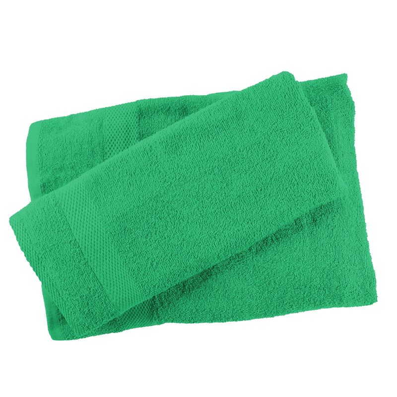 SUEÑO BLANCO - JUEGO DE TOALLAS COLOR VERDE 100 POR 100  ALGODON