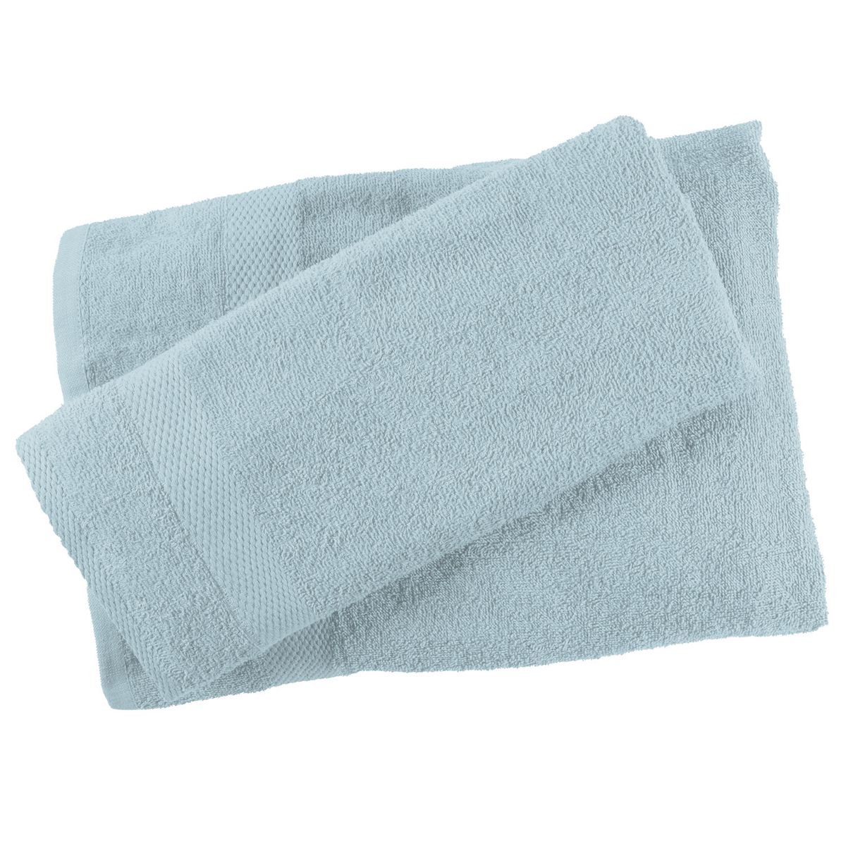 SUEÑO BLANCO - JUEGO DE TOALLAS COLOR CELESTE 100 POR 100 ALGODON