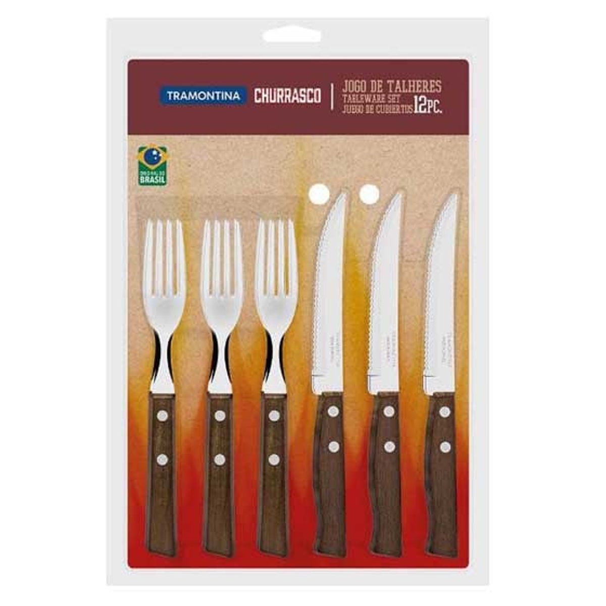 TRAMONTINA - Tramontina Churrasco Juego de Cubiertos 12unds