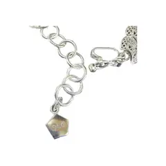 MOR JOYAS - Pulsera Plata Ley 950 / Luna Flor Filigrana