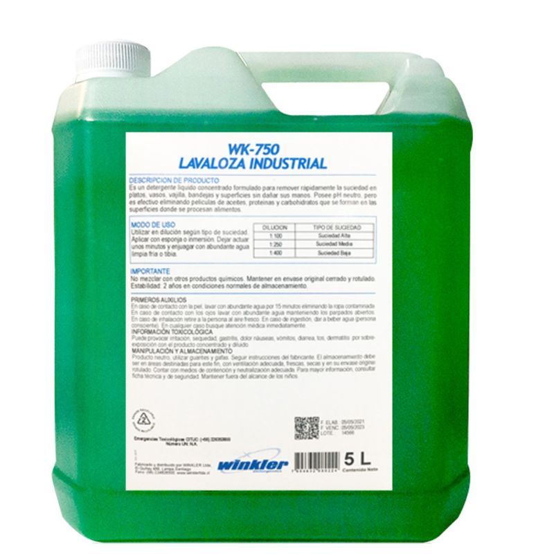 WINKLER - Lavaloza Industrial Concentrado (rinde 1250 Litros)