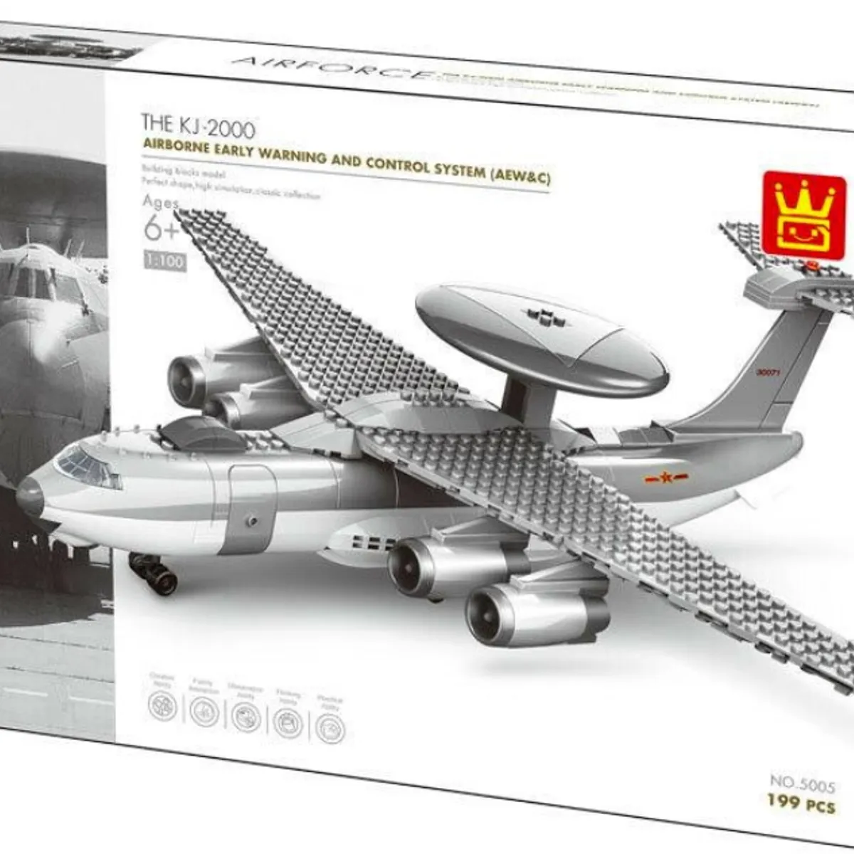 GENERICO - Avión Radar ilyushin IL-76 AWACS compatible Lego