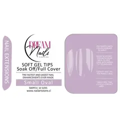 GENERICO - Caja 500 tips para Soft Gel Dream Nails Small oval