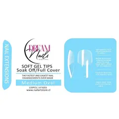 GENERICO - Caja 120 tips para Soft Gel Dream Nails Medium Oval