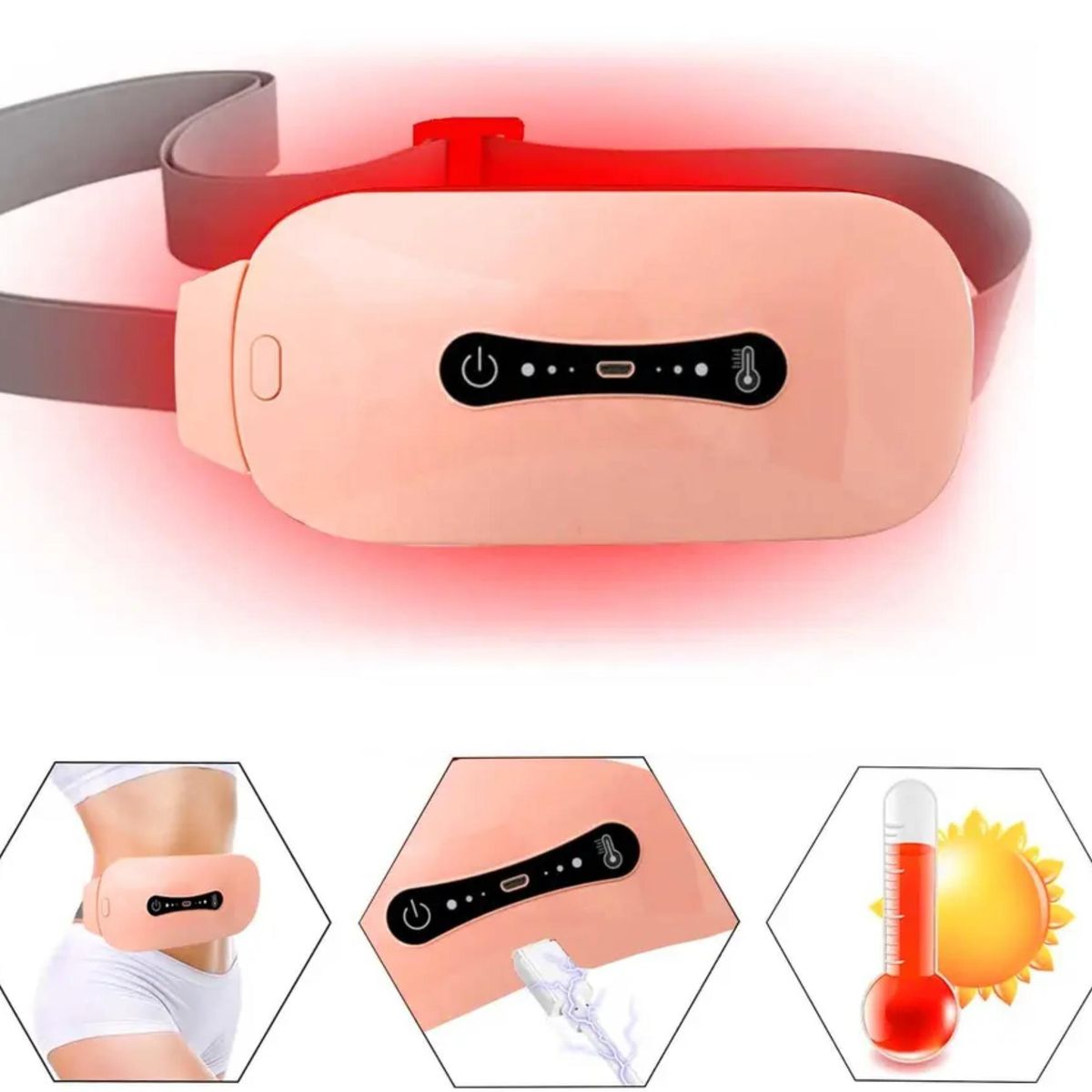 GENERICO - Cinturón masajeador terapéutico USB