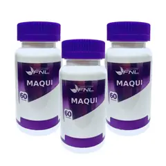 FNL - Maqui 180 Capsulas 3 Frascos 3x60. Antioxidante