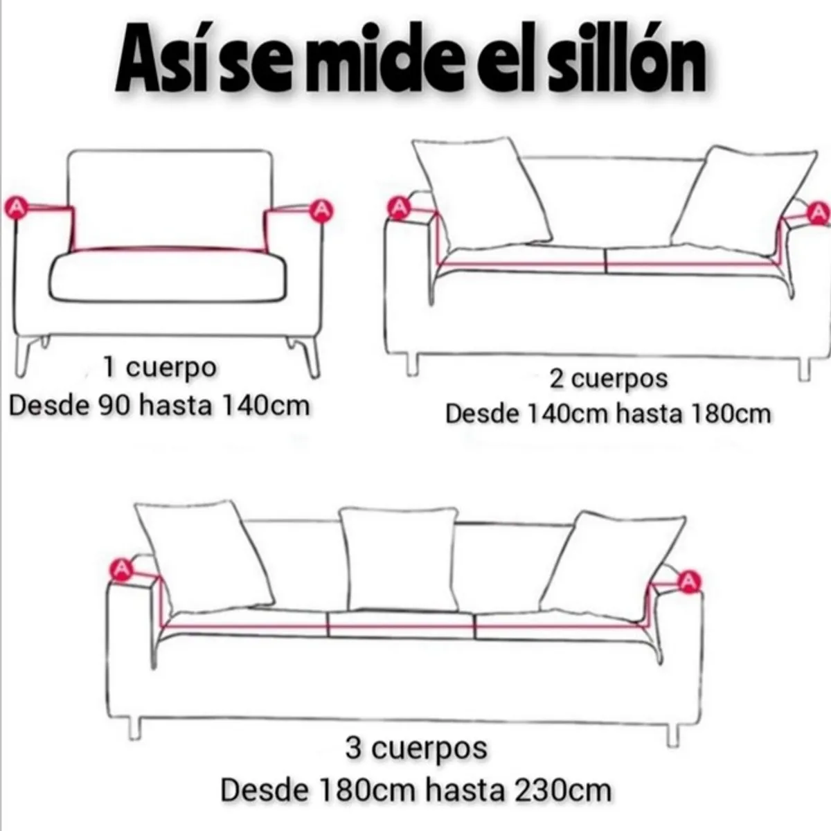 GENERICO - Cubre Sillon de tela elasticada LISA de 3 CUERPOS con DISEÑOS