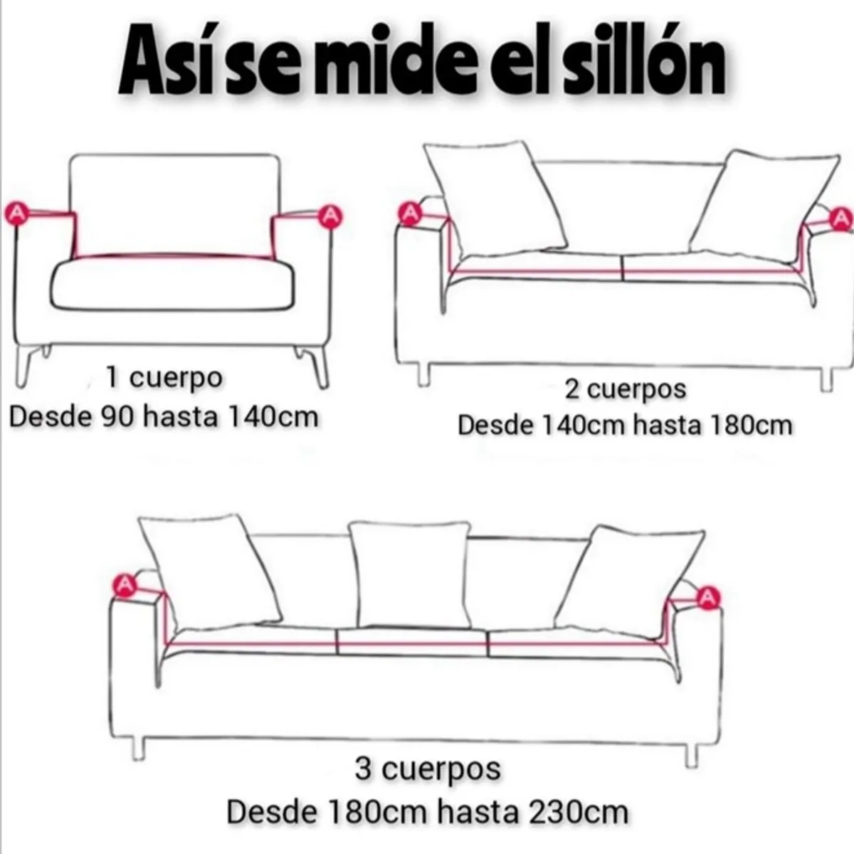 GENERICO - Cubre Sillon elasticada de 3 CUERPOS con DISEÑOS