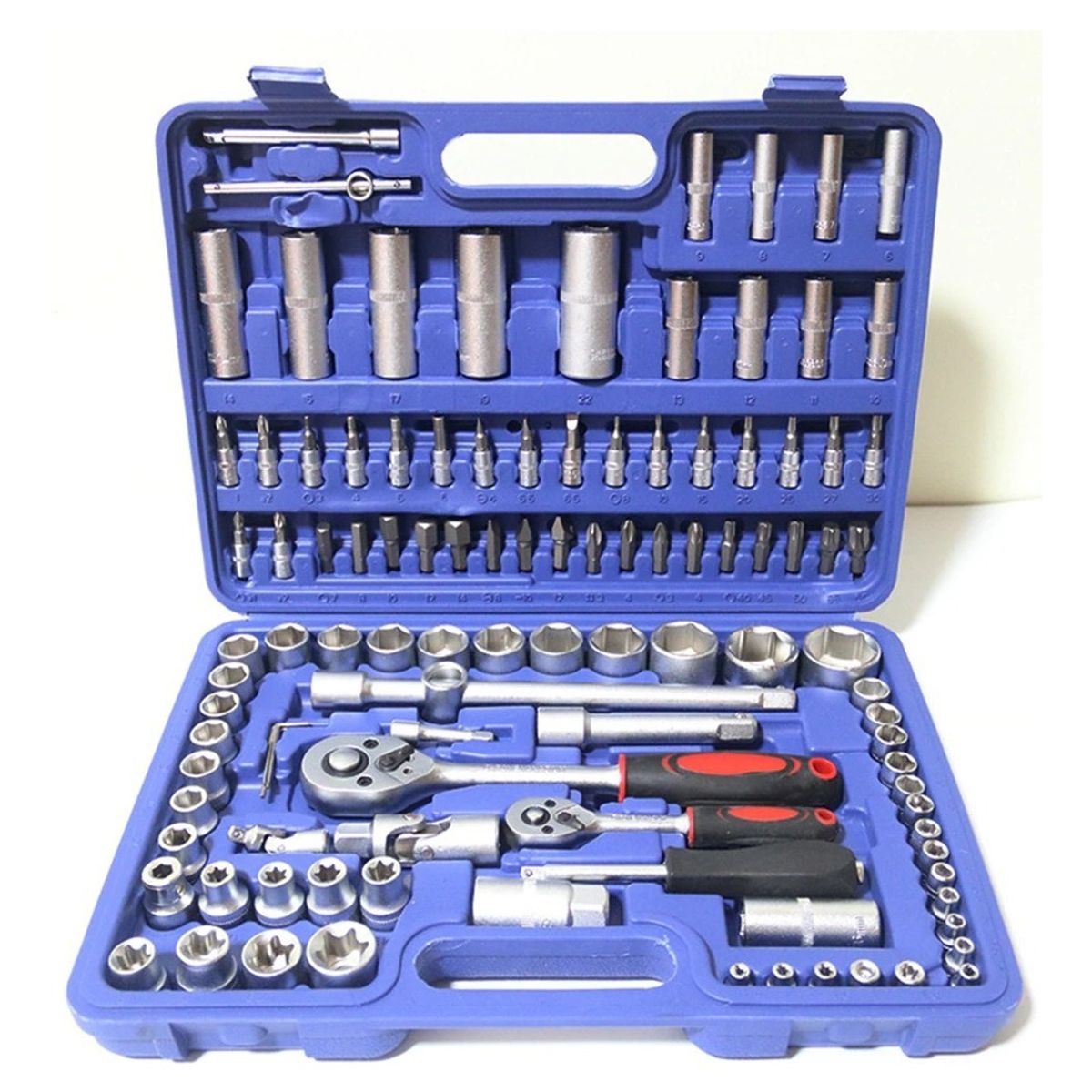 GENERICO - Set Caja Juego Dados 108 Piezas Chicharra 1/2 Y 1/4 Pulgada