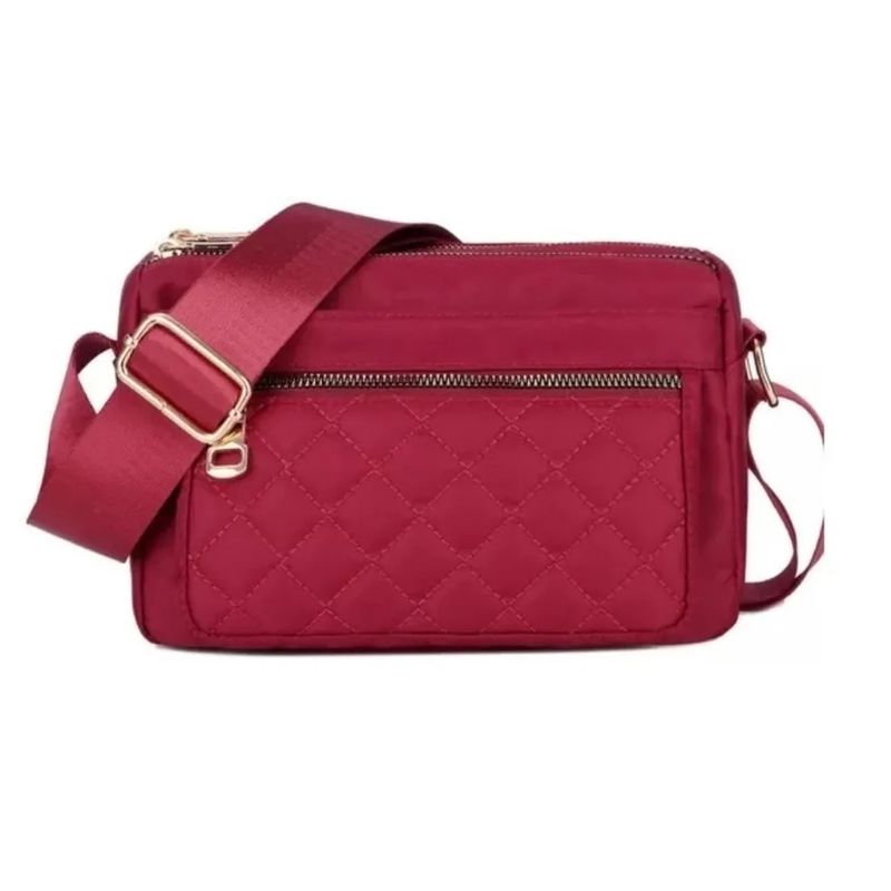 CARIBEE - Cartera Para Dama Hombro Bandolera Impermeable Rojo