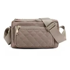 CARIBEE - Cartera Para Dama Hombro Bandolera Impermeable Beige
