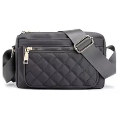CARIBEE - Cartera Para Dama Hombro Bandolera Impermeable Gris