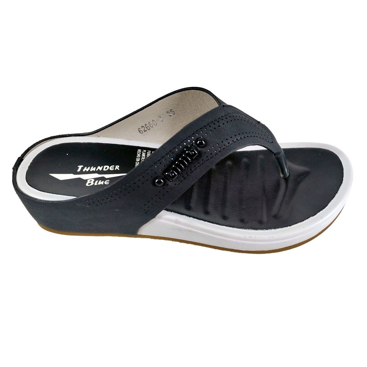 THUNDER BLUE - Sandalias De Verano Para Mujer 660-3 Negro